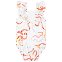 Maillot de bain 1 pièce intégral à volants - Multicolor