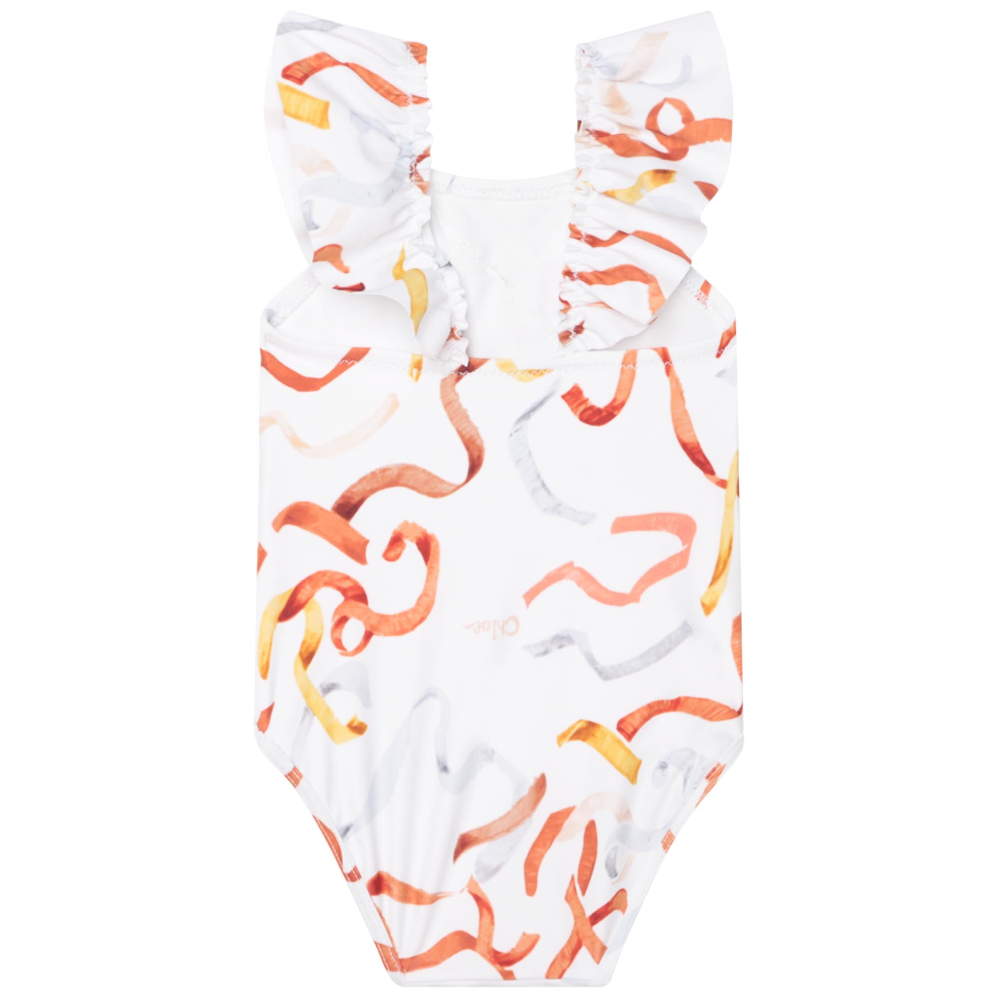 Maillot de bain 1 pièce intégral à volants - Multicolor