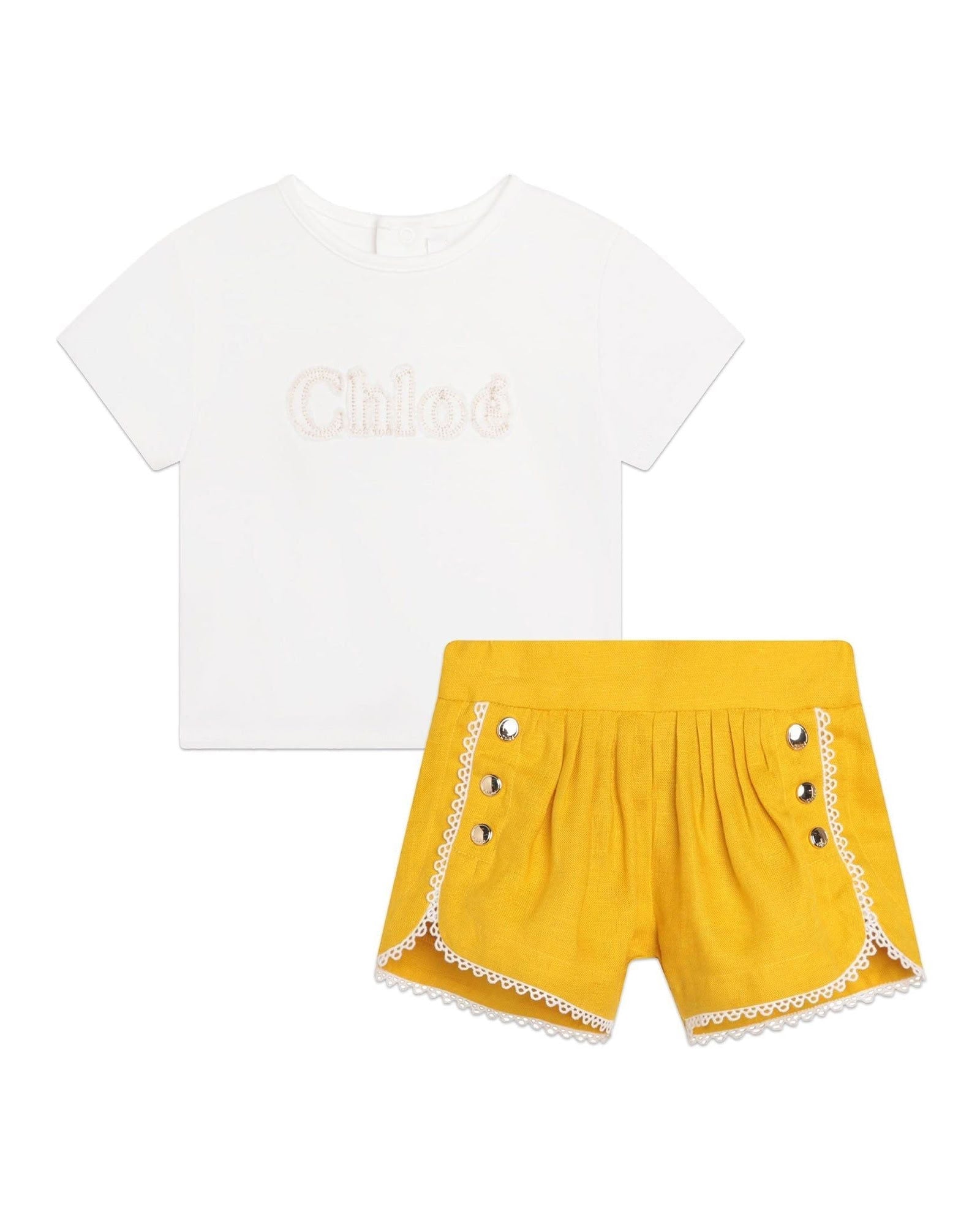 etlin cotton t-shirt and shorts set - Yellowed