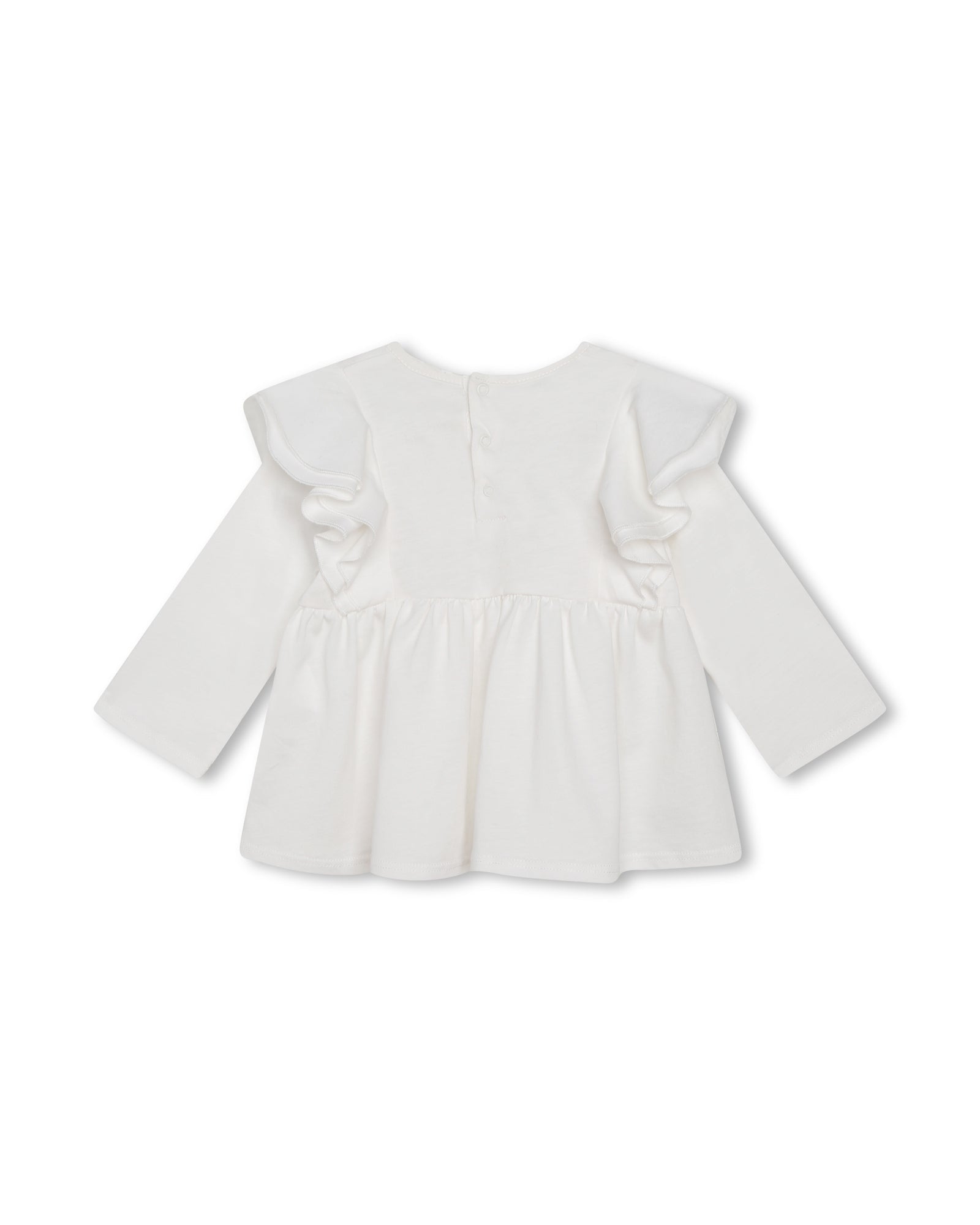 Embroidered t-shirt and shorts set - White Beige