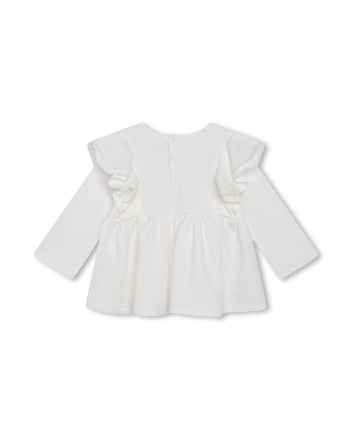 Ensemble t-shirt et short brodé - Blanc Beige