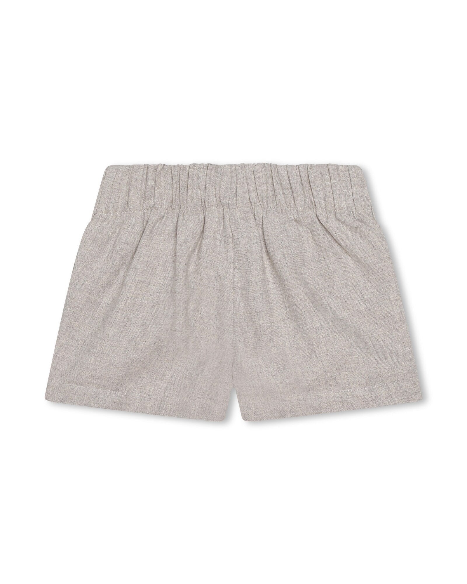Ensemble t-shirt et short brodé - Blanc Beige
