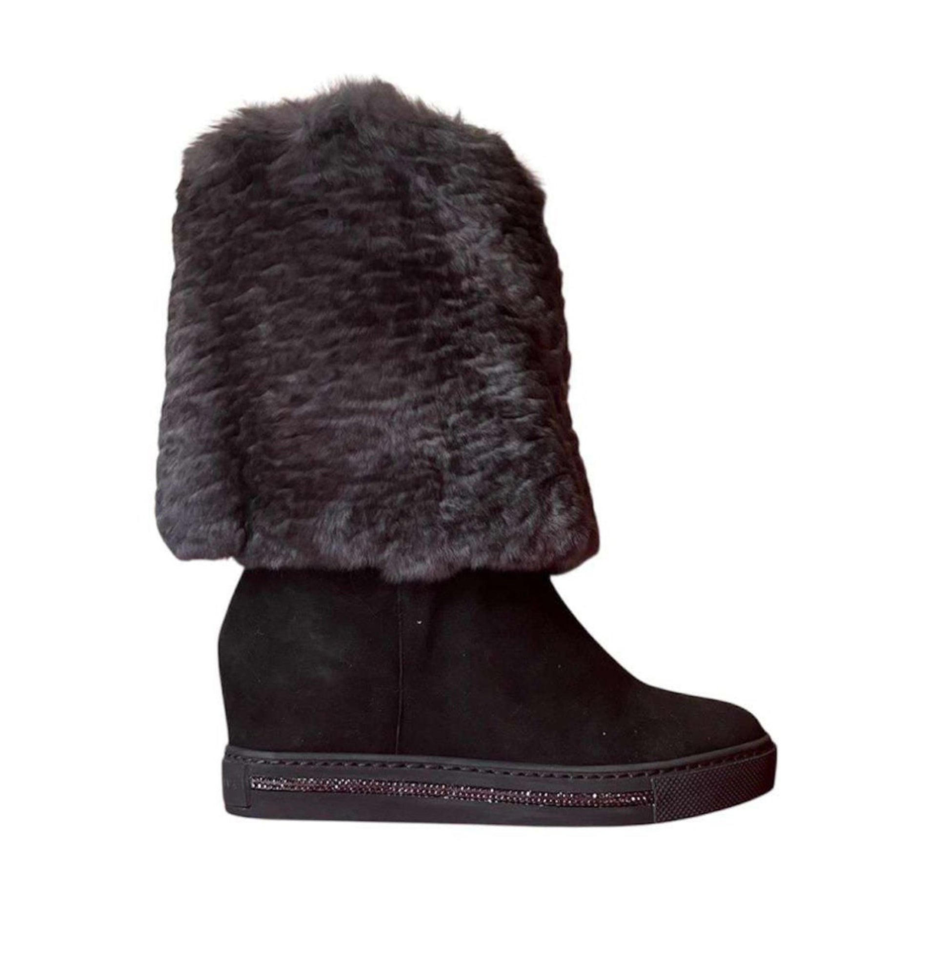 Bottes 60 en daim - Nero & Graphite