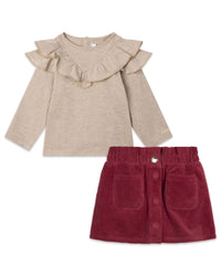 Set t-shirt à manches longues et jupe - Begonia