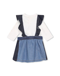 Ensemble robe et t-shirt en coton - Denim Blue