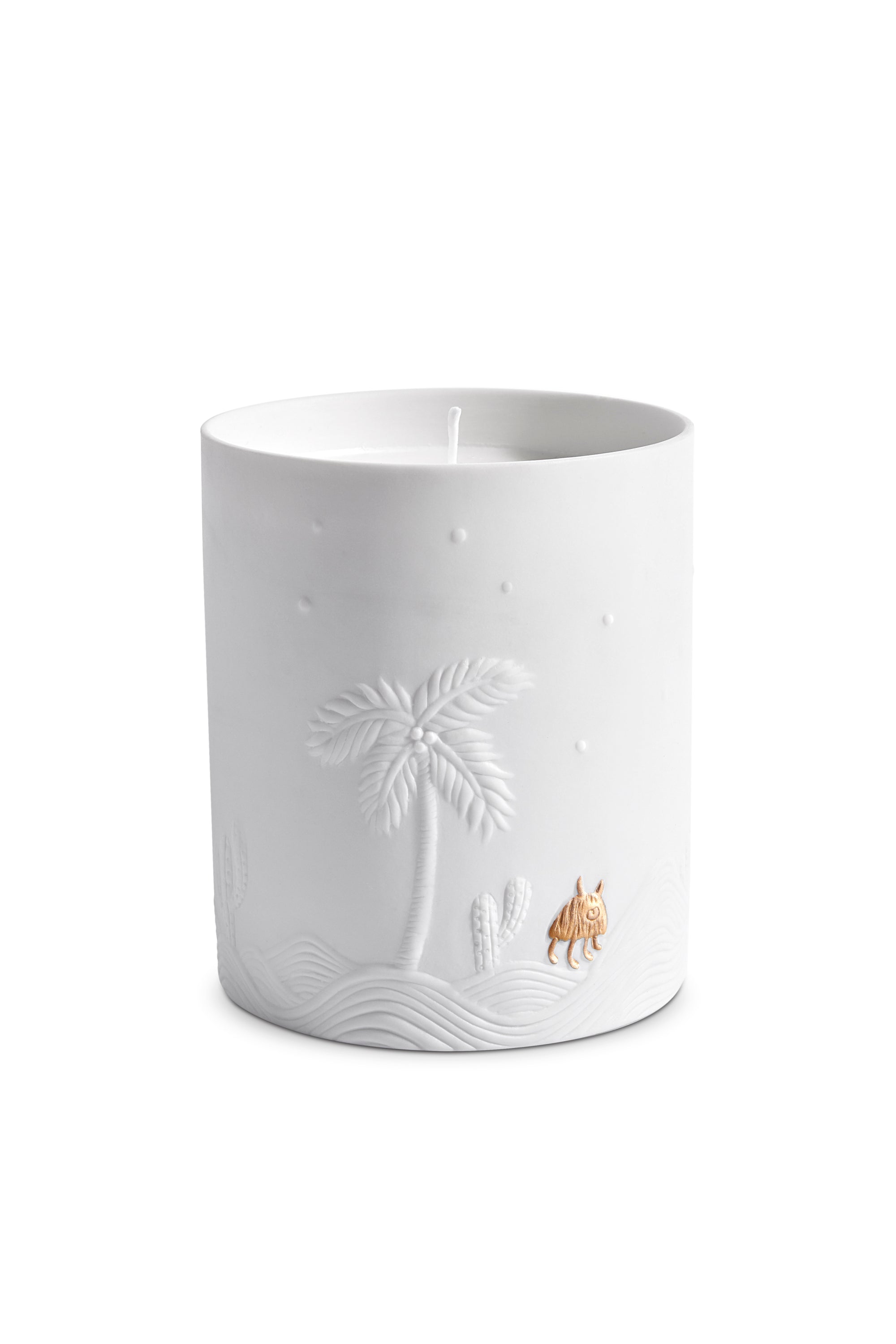 Bougie Palmier Mojave Haas Brothers en porcelaine - Blanc