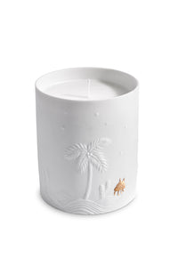 Bougie Palmier Mojave Haas Brothers en porcelaine - Blanc
