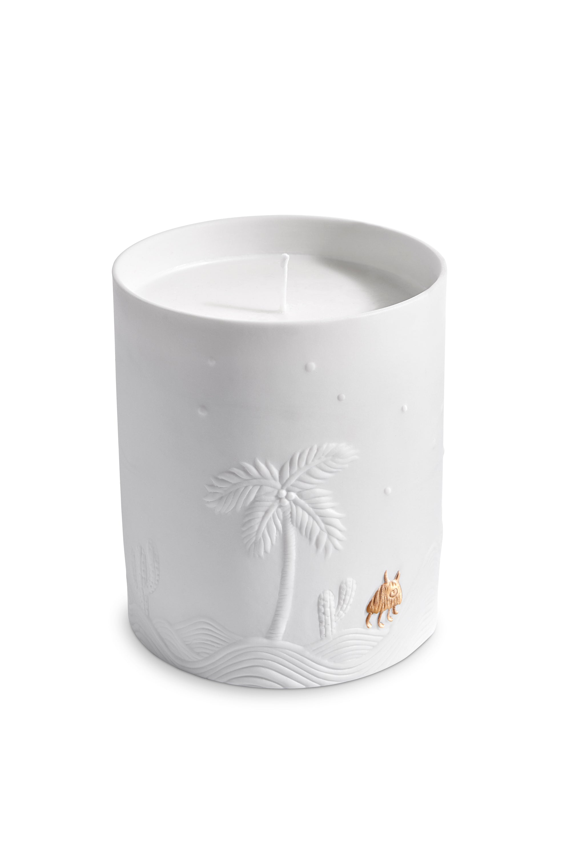 Bougie Palmier Mojave Haas Brothers en porcelaine - Blanc