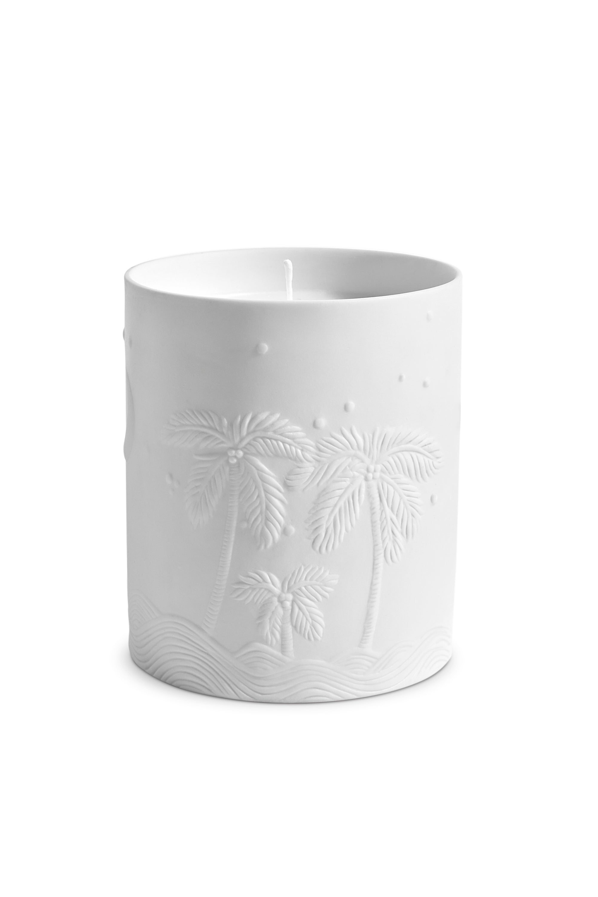 Bougie Palmier Mojave Haas Brothers en porcelaine - Blanc