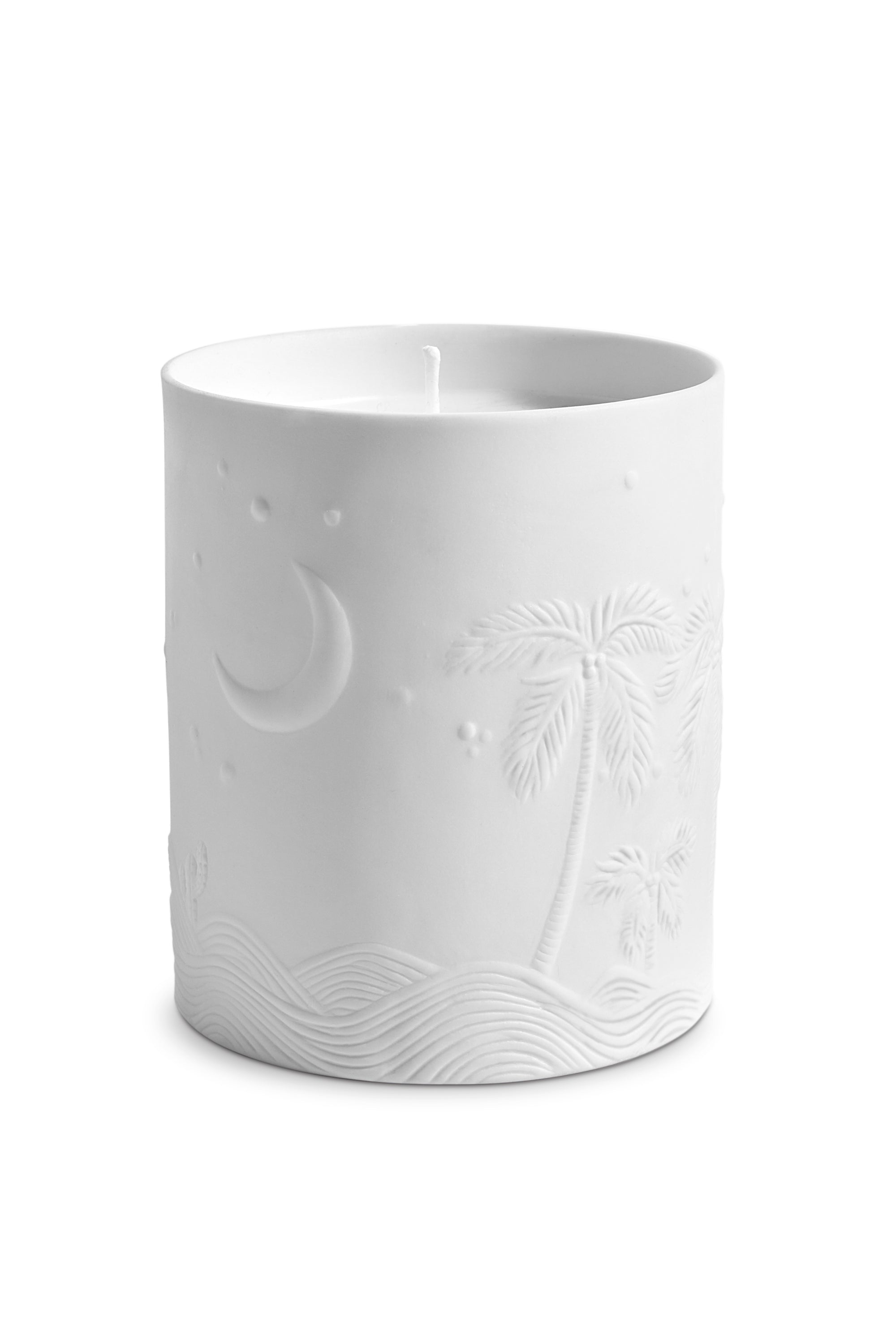 Bougie Palmier Mojave Haas Brothers en porcelaine - Blanc