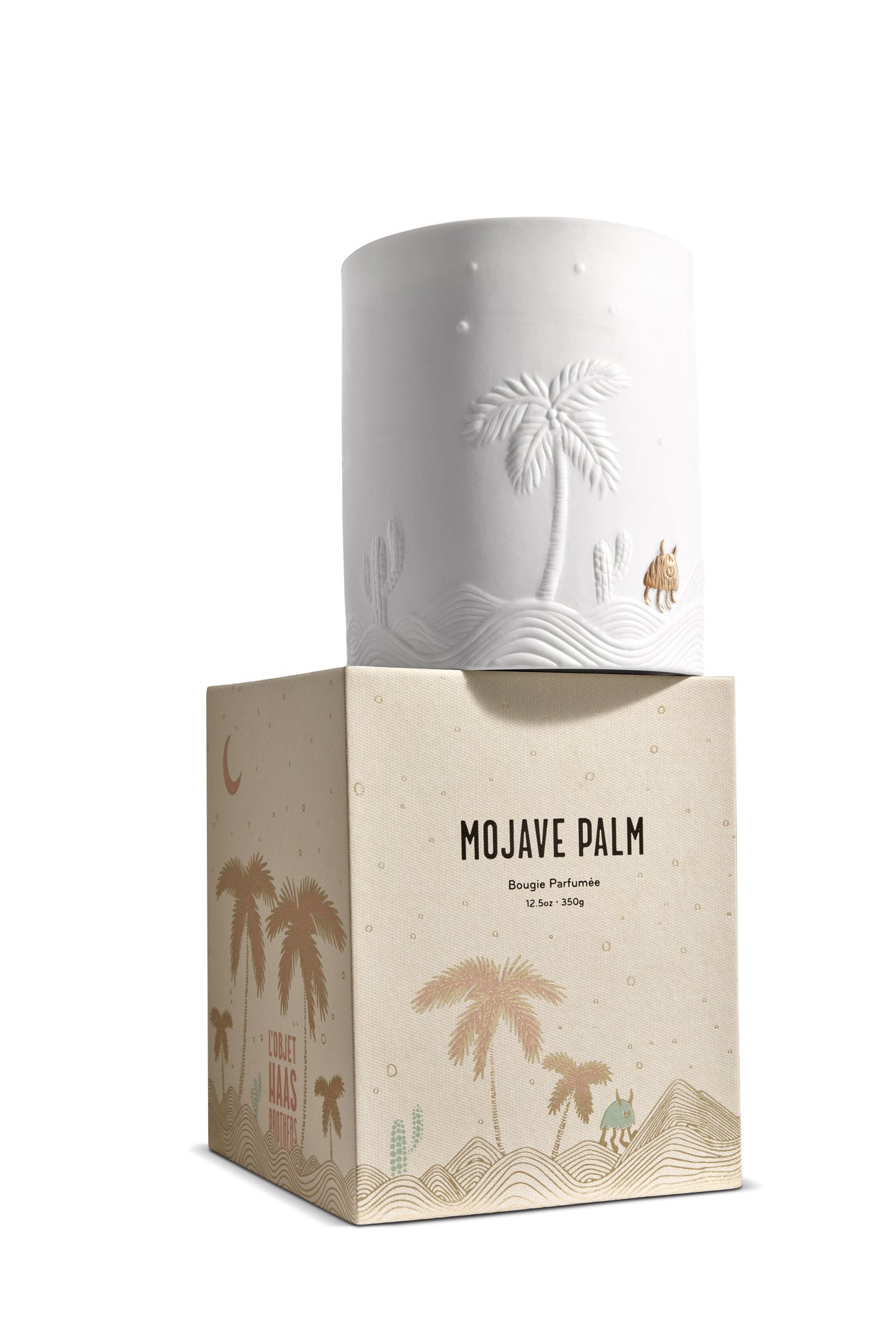 Bougie Palmier Mojave Haas Brothers en porcelaine - Blanc