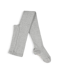 Cotton jacquard tights - Heather Grey