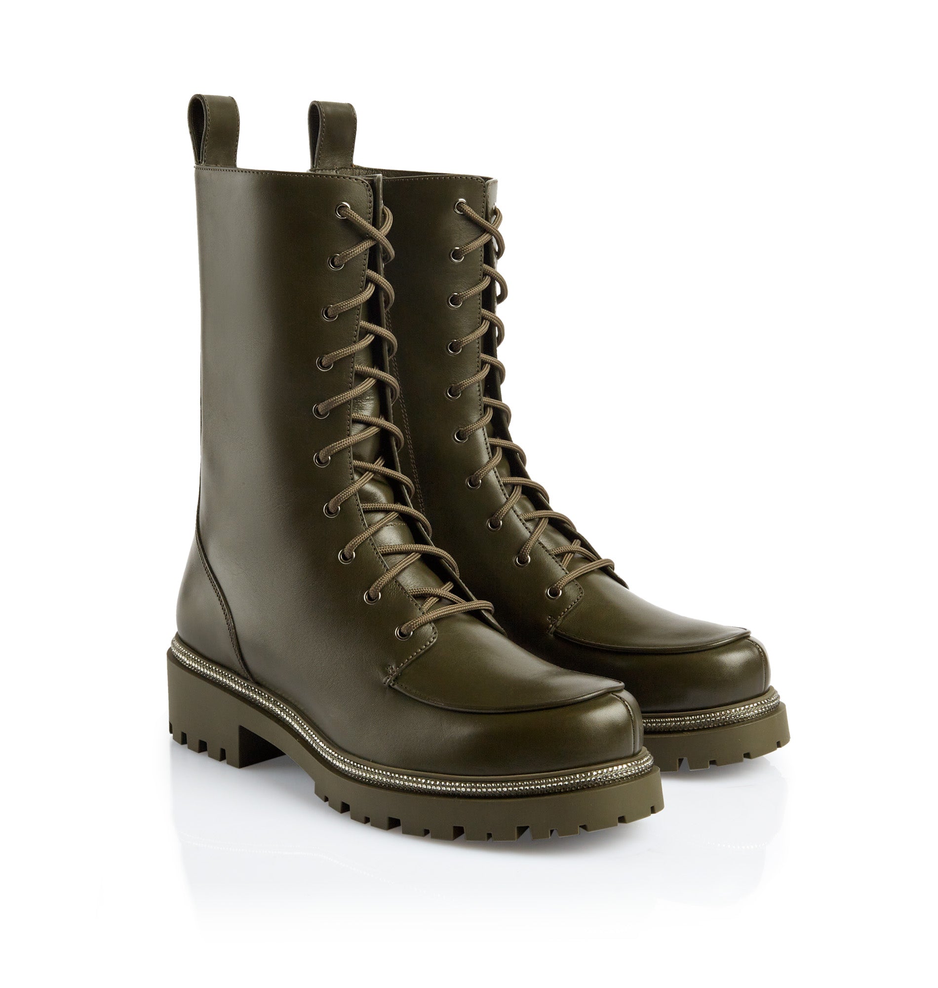 Bottes Biker Bika en cuir - Vert