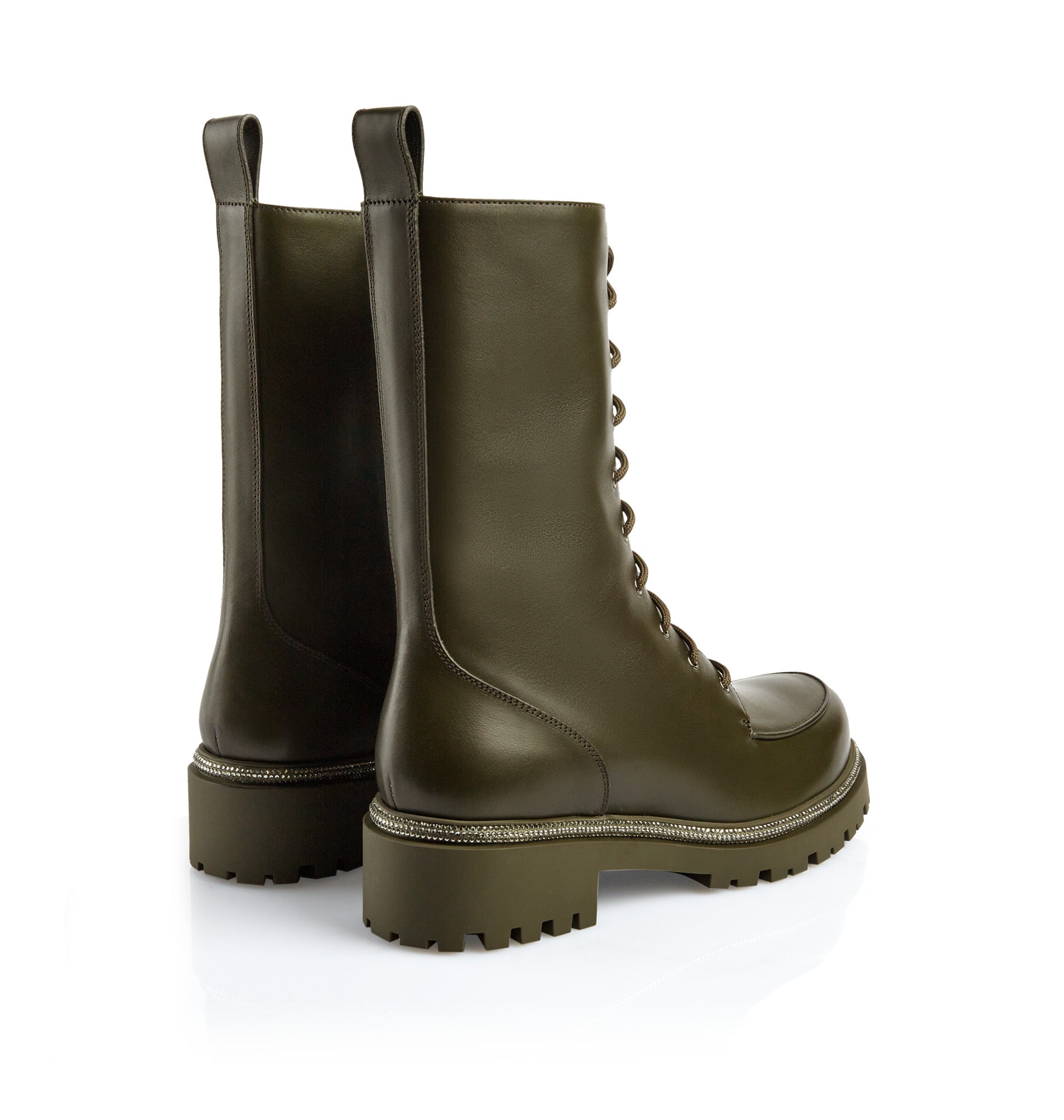Bottes Biker Bika en cuir - Vert