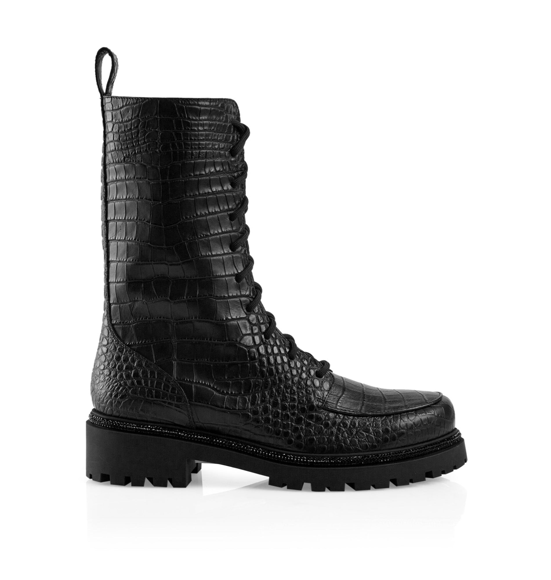Bottes Biker Bika en cuir - Noir