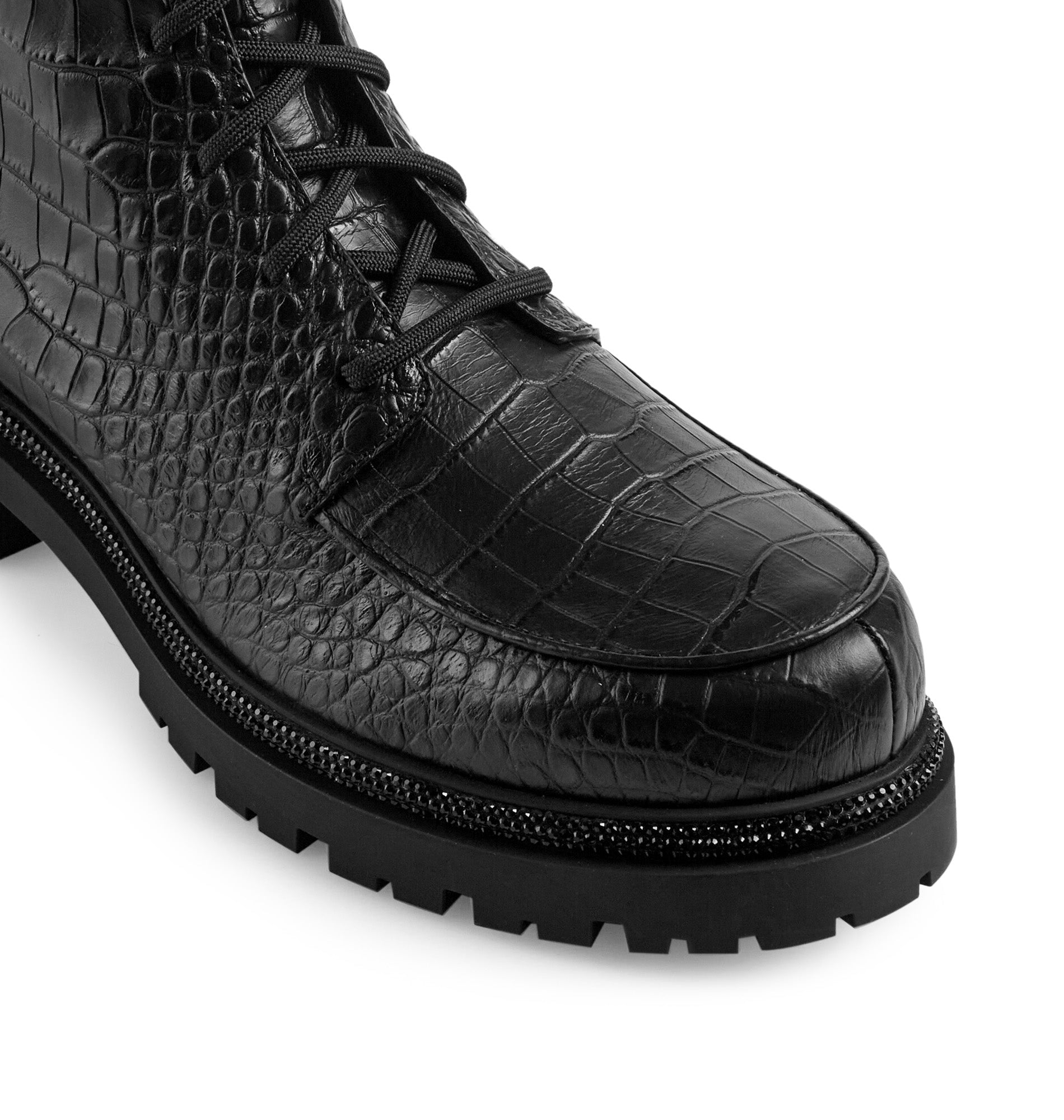 Bottes Biker Bika en cuir - Noir