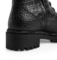 Bottes Biker Bika en cuir - Noir