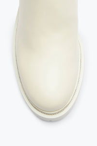 Bottines Cleopatra 60 en cuir - Beige & Silver Shade