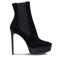 Bottines à plateforme Selena 130 en daim - Nero & Jet