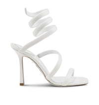 Sandales à talons Cleopatra 105 en cuir - Bianco