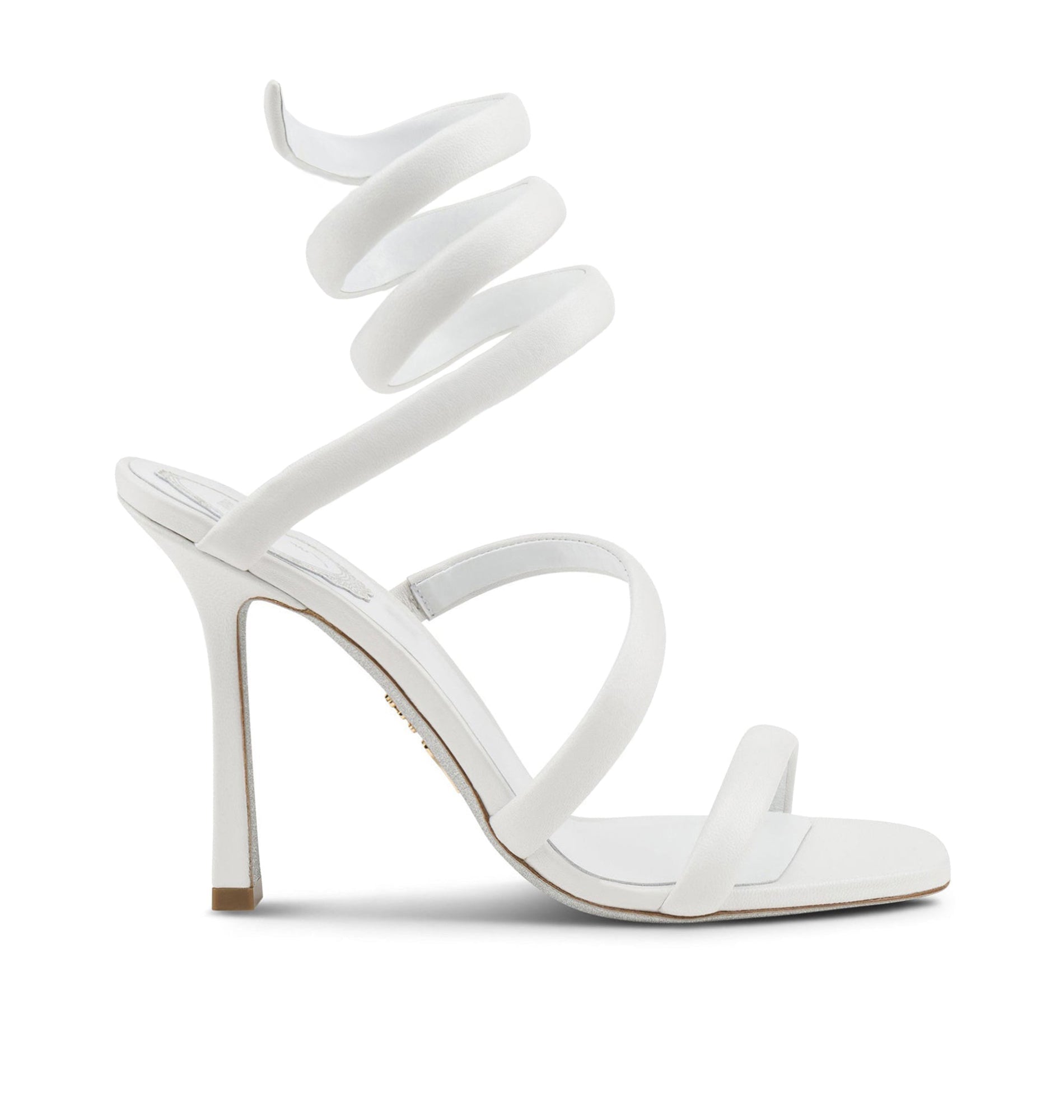 Sandales à talons Cleopatra 105 en cuir - Bianco