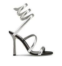Sandales à talons Cleopatra 105 à strass en cuir - Argento & Chrome