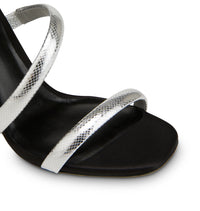 Sandales à talons Cleopatra 105 à strass en cuir - Argento & Chrome