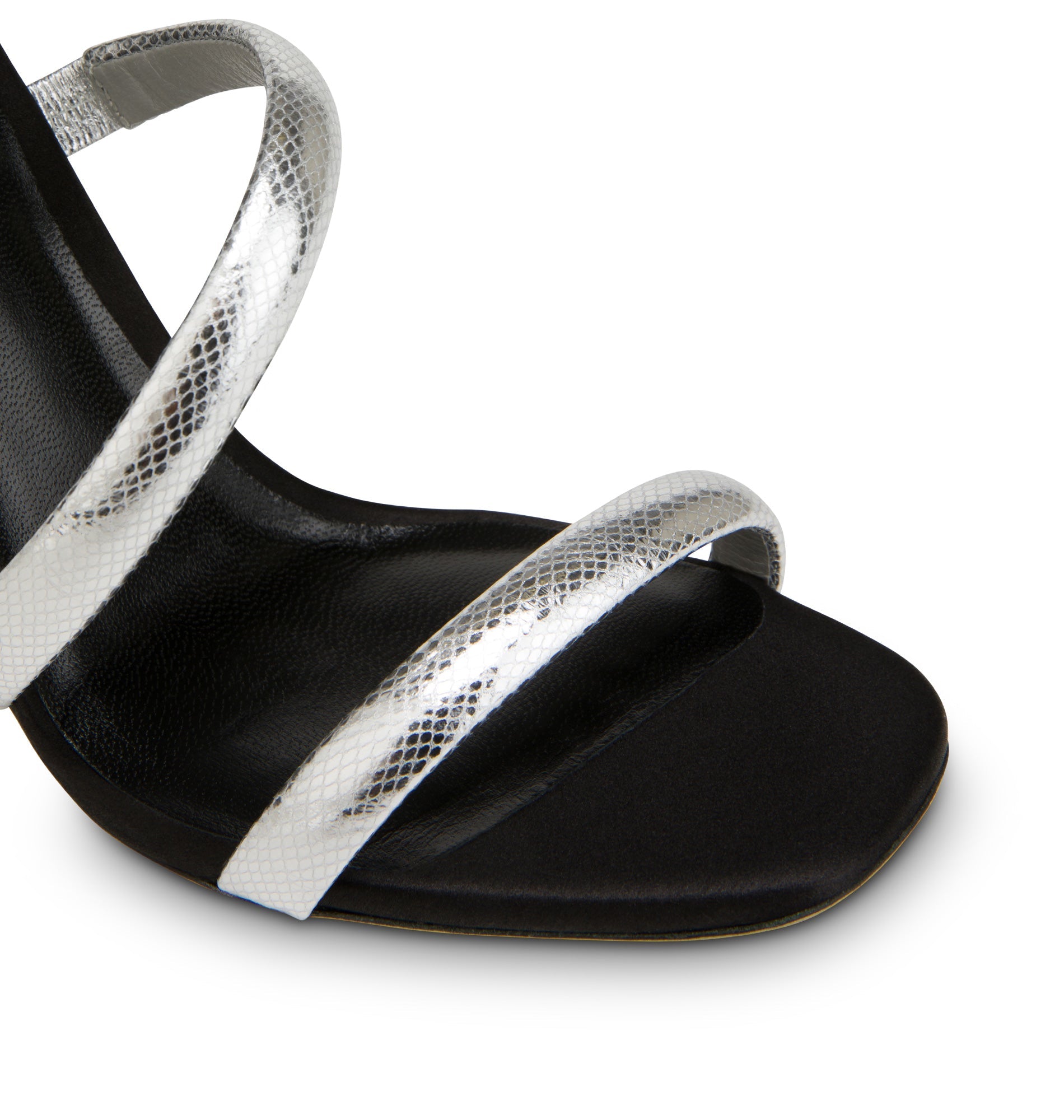 Sandales à talons Cleopatra 105 à strass en cuir - Argento & Chrome