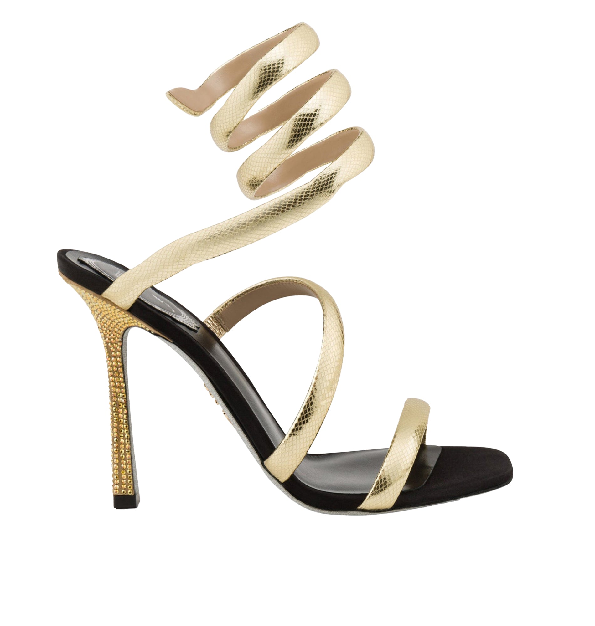 Sandales à talons Cleopatra 105 à strass en cuir - Oro & Met.Sunshine