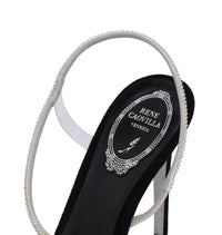 Morgana 105 heeled sandals with suede rhinestones - Nero & Silver Shade