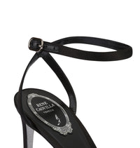 Sandales à talons Sara 80 à strass en satin - Nero & Jet