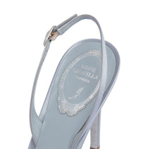 Cinderella 105 satin rhinestone slingbacks - Grigio & Crystal