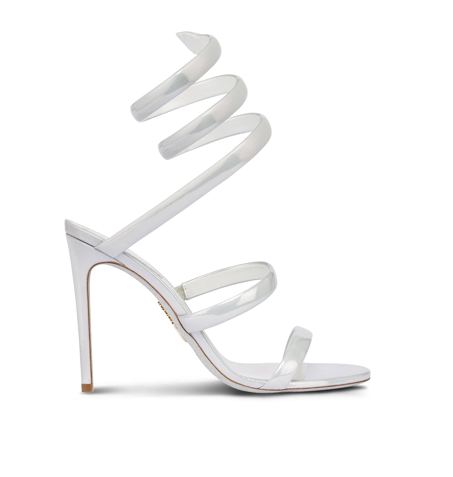 Sandales à talons Cleopatra 105 en cuir - Bianco