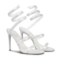 Sandales à talons Cleopatra 105 en cuir - Bianco
