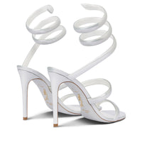 Sandales à talons Cleopatra 105 en cuir - Bianco