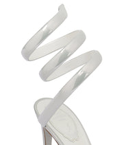Sandales à talons Cleopatra 105 en cuir - Bianco