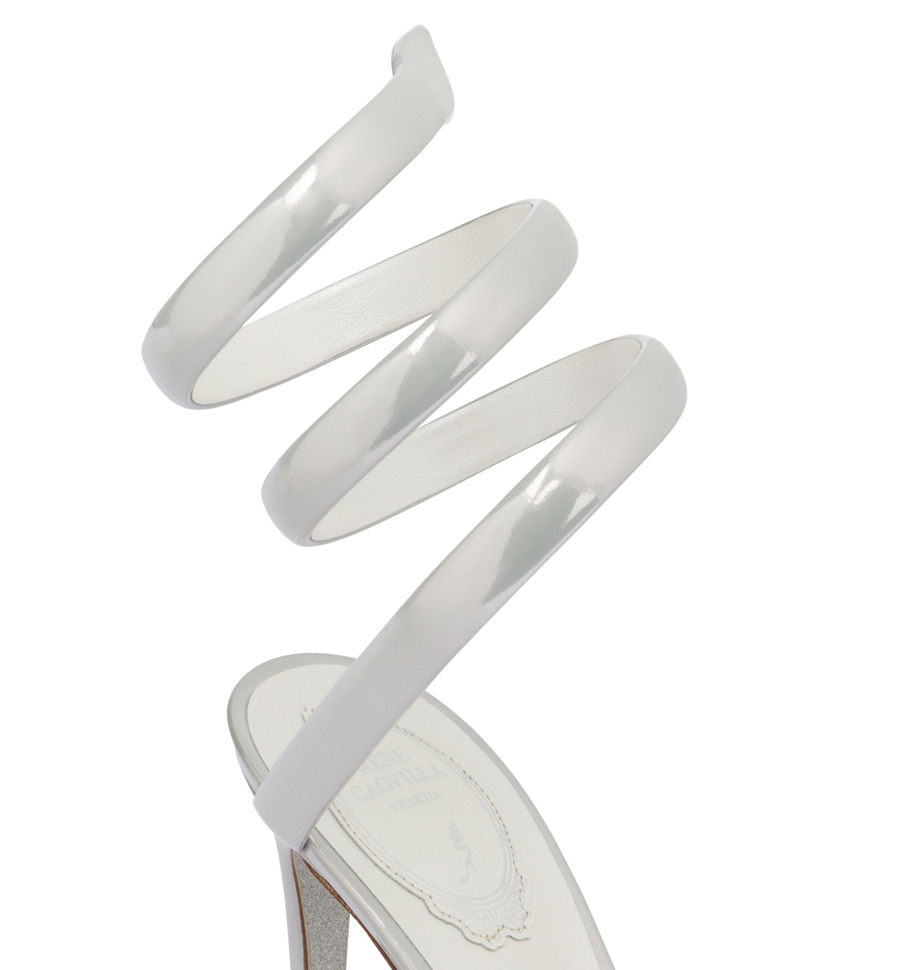 Sandales à talons Cleopatra 105 en cuir - Bianco