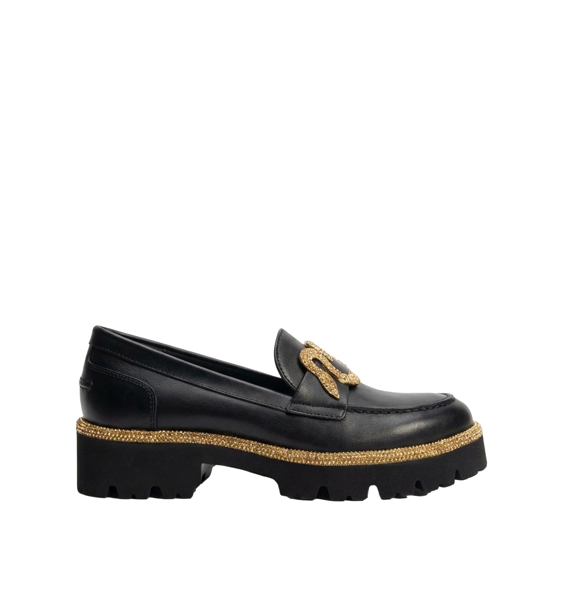Mocassins Morgana à strass en cuir - Nero & Sunshine