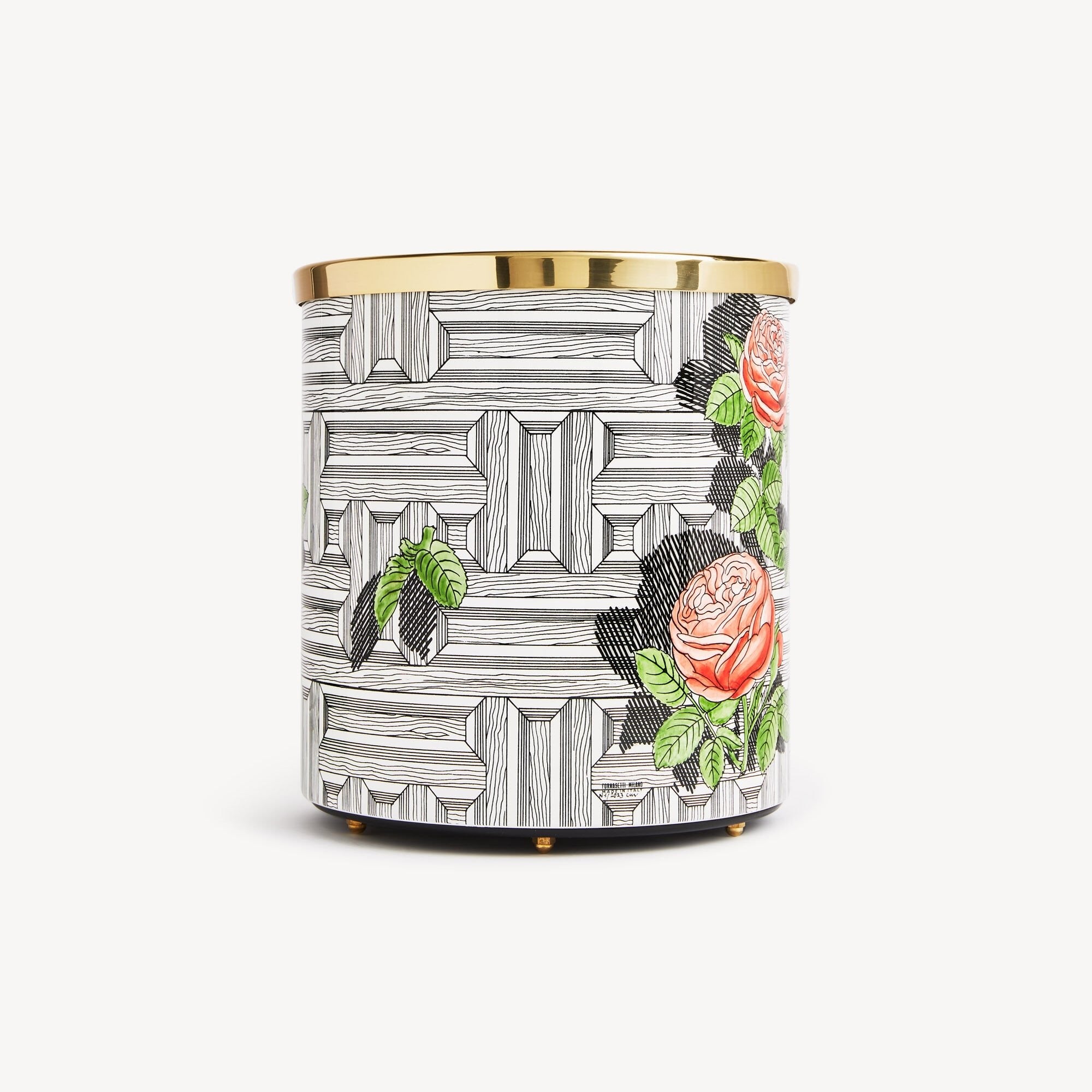 Musciarabia con rose wastepaper basket - Colour