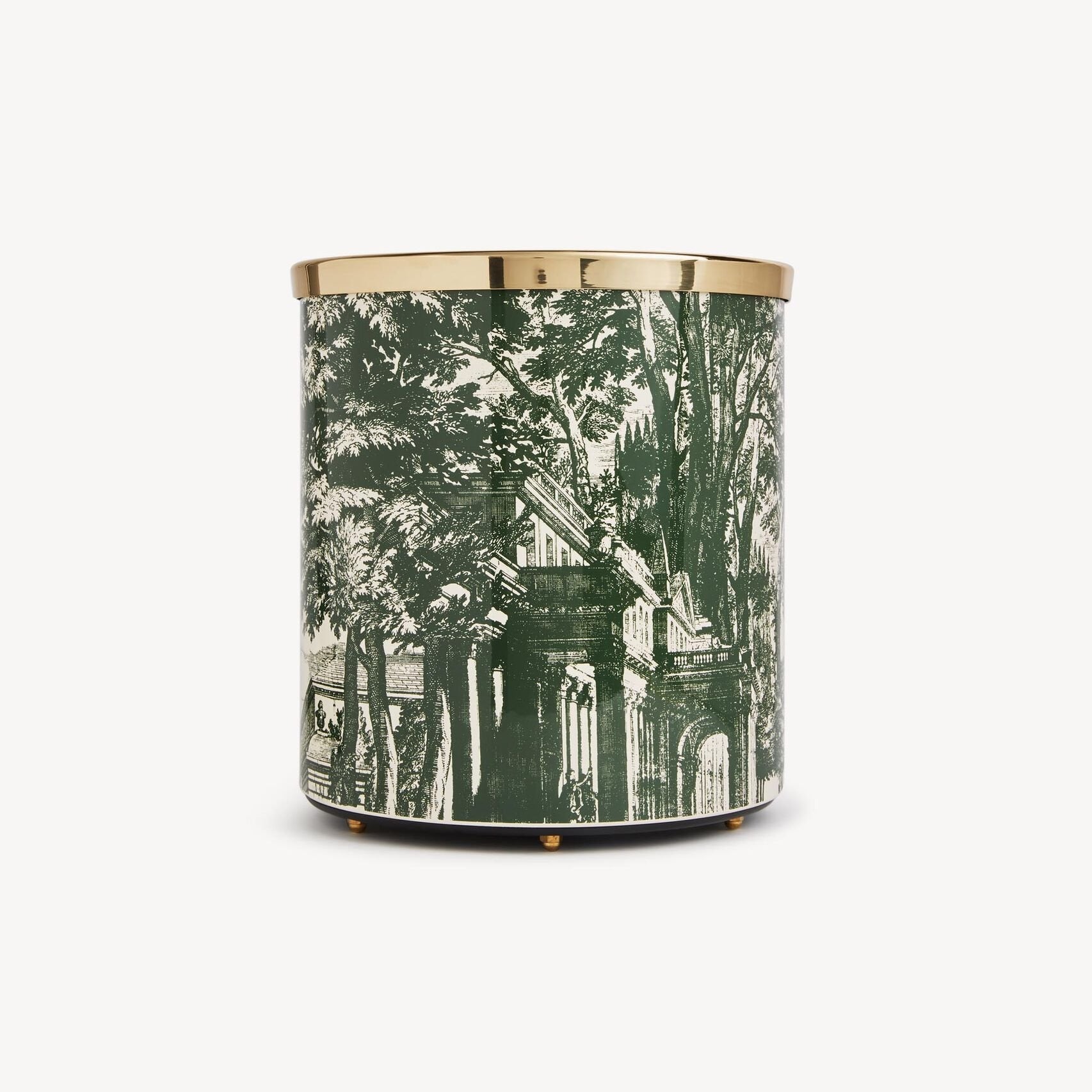 Giardino Settecentesco wastepaper basket - Green & Ivory