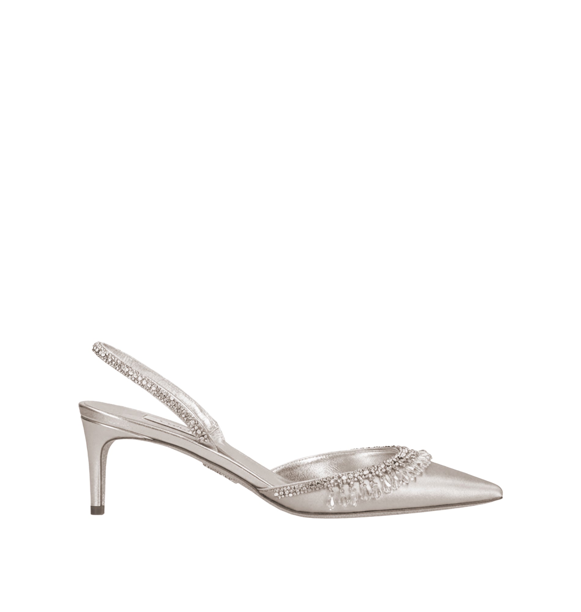 Slingbacks Cleopatra 60 à strass en satin - Bridal & Crystal