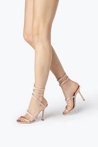 Sandales à talons Cleopatra 105 en satin - Verde