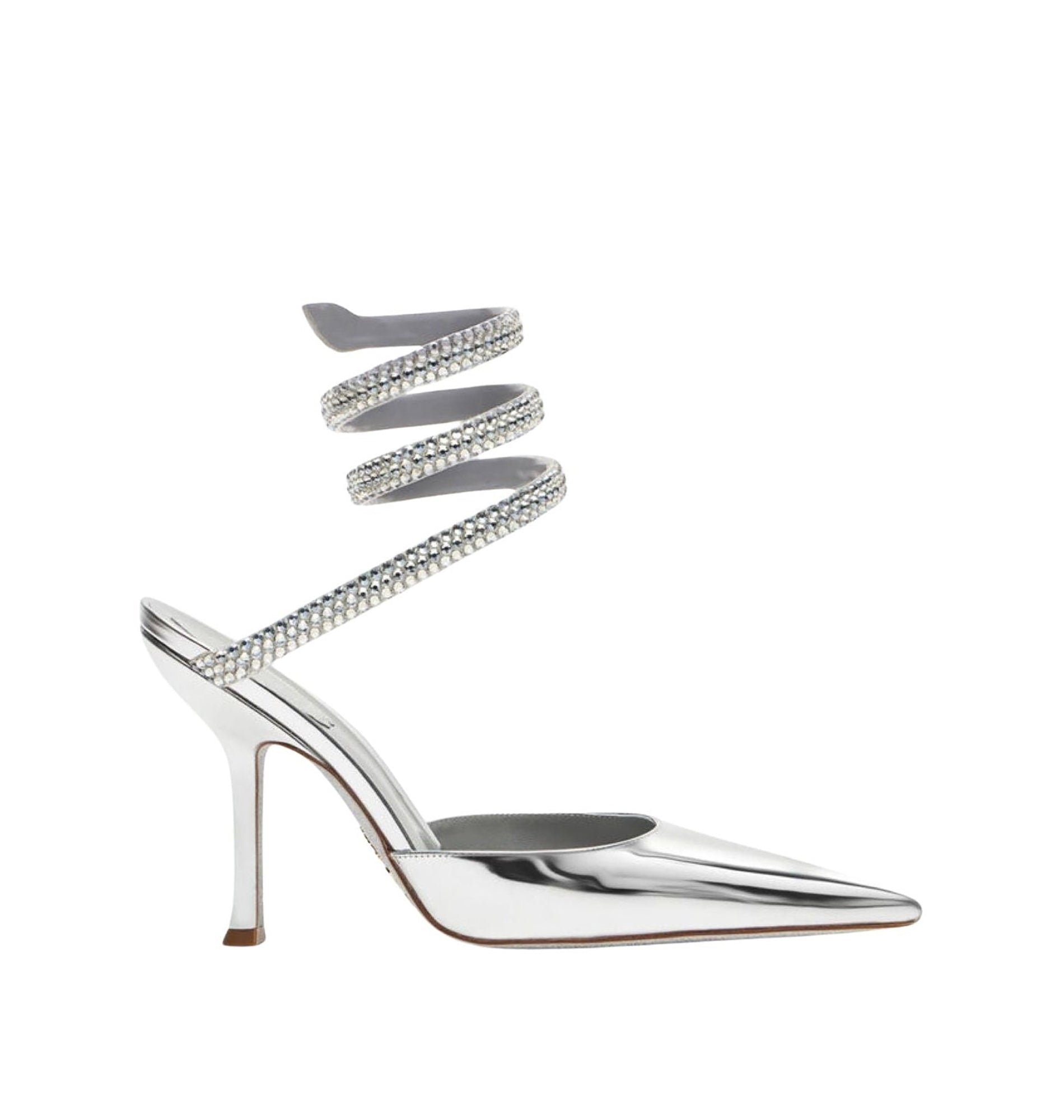 Slingbacks Cleopatra 105 à strass en cuir - Argento & Shade