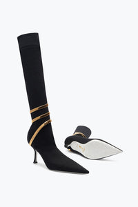 Cuissardes Juniper 80 en cachemire - Nero & Oro