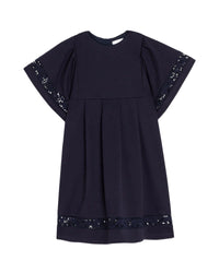 Robe en maille milano - Bleu Amiral