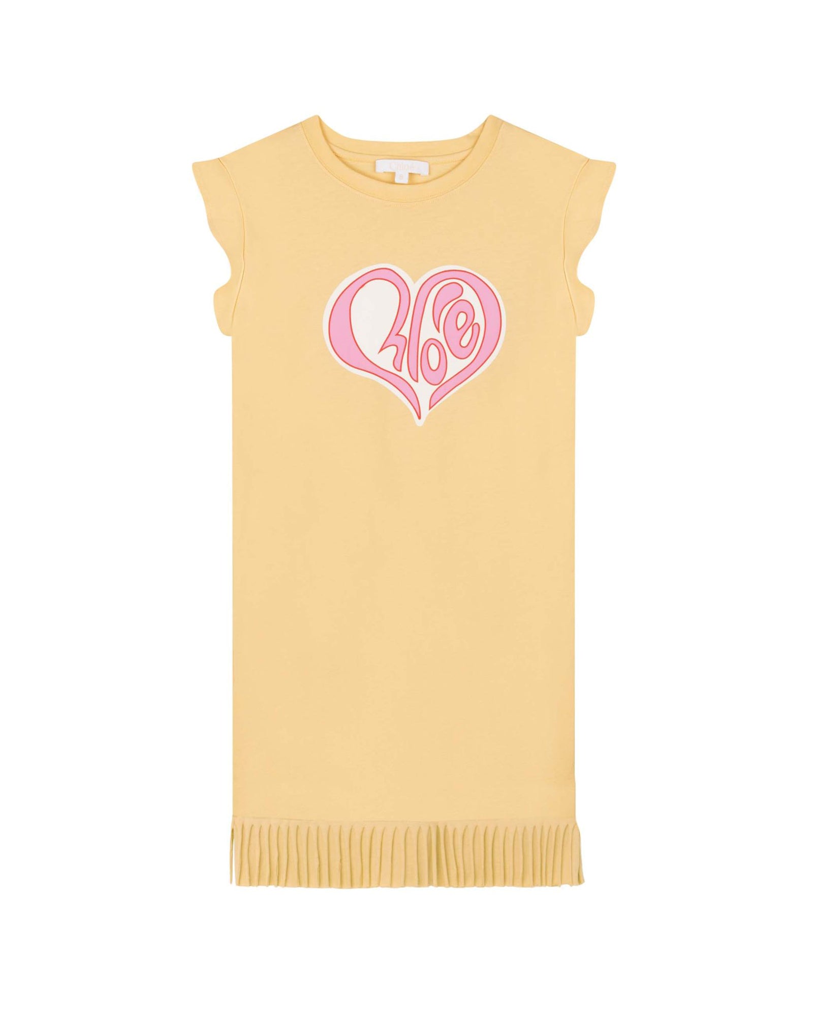 Ruffled dress - Pale yellow