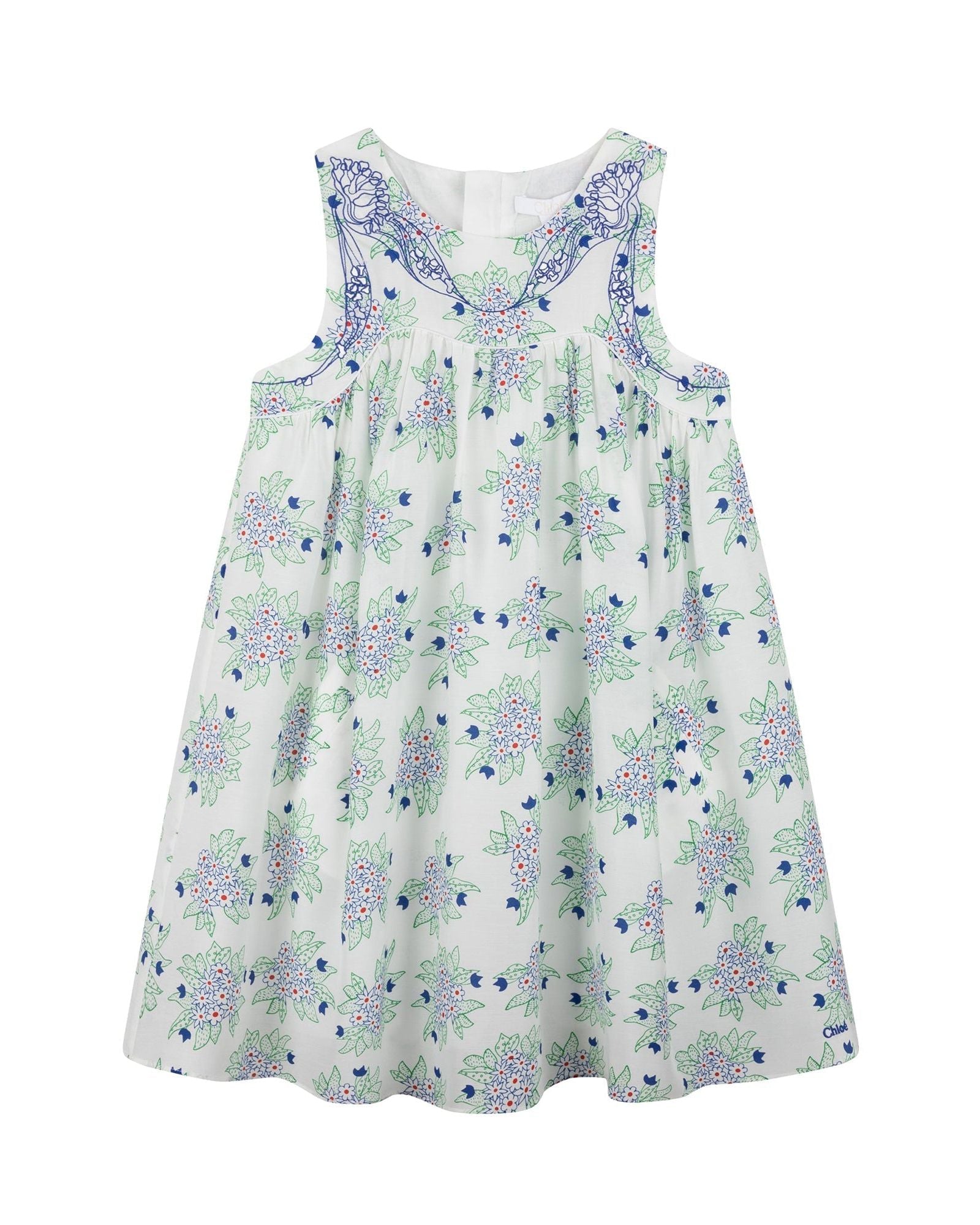 Robe Chloé en soie mélangée - Bleu Vert