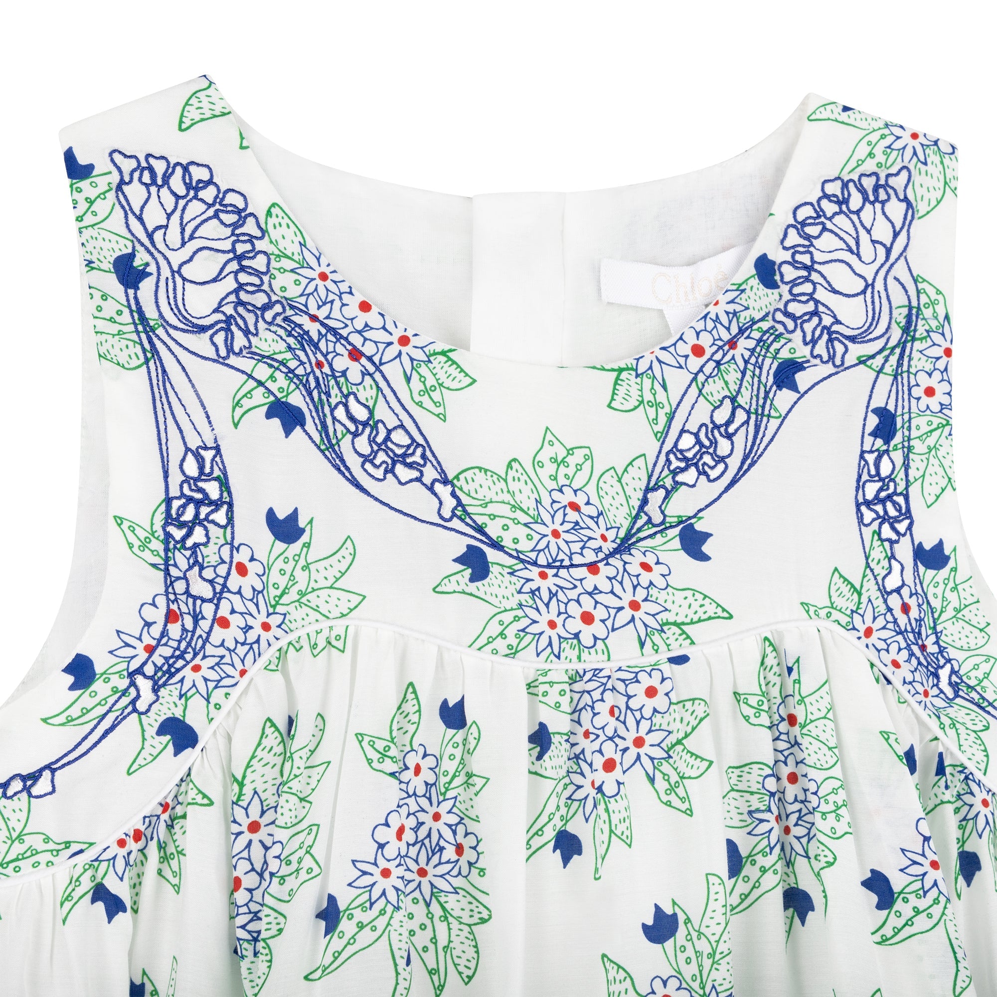 Robe Chloé en soie mélangée - Bleu Vert