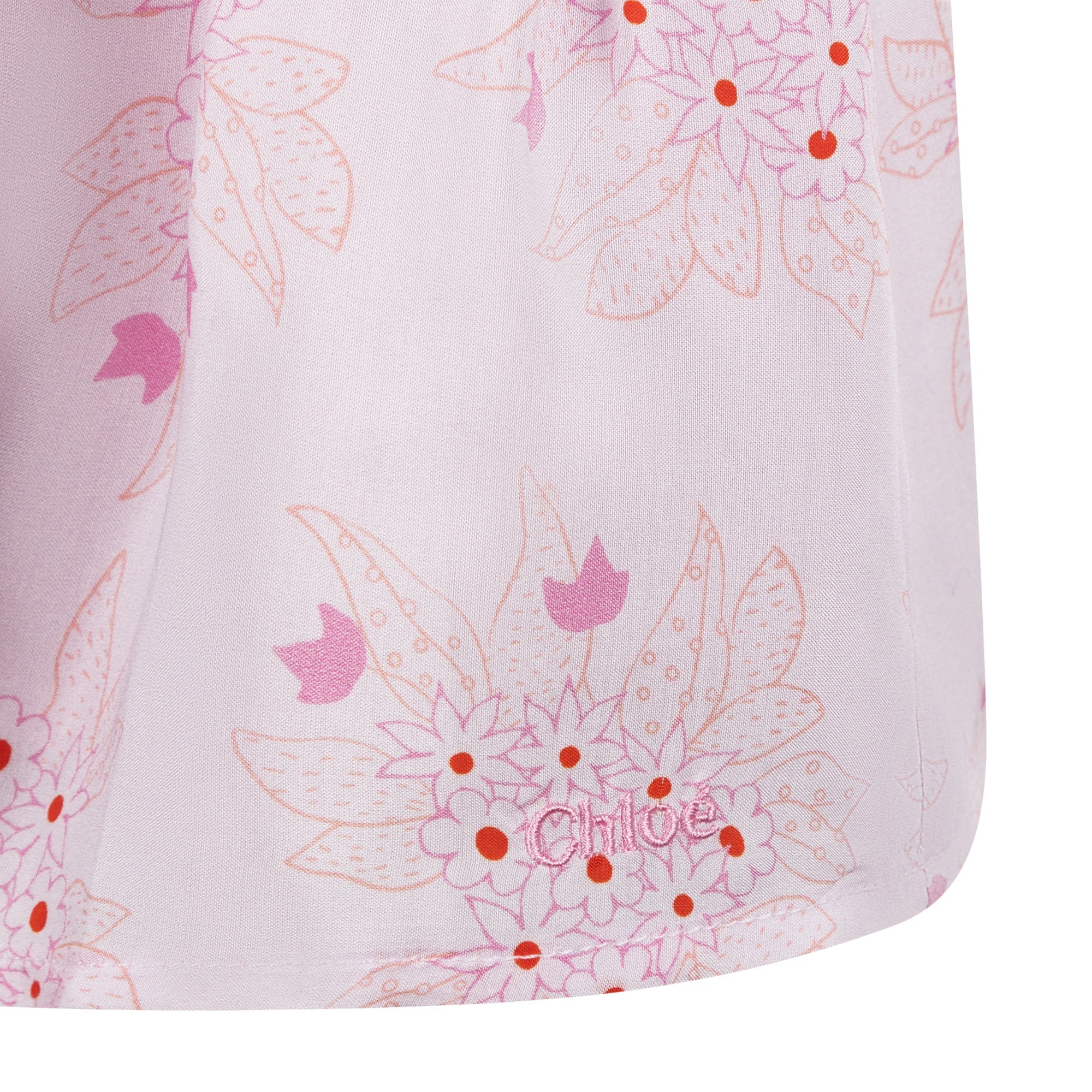 Mixed silk dress - Red rose