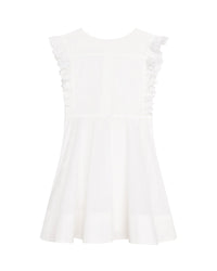 Robe de cérémonie en crêpe brodé en France - Offwhite
